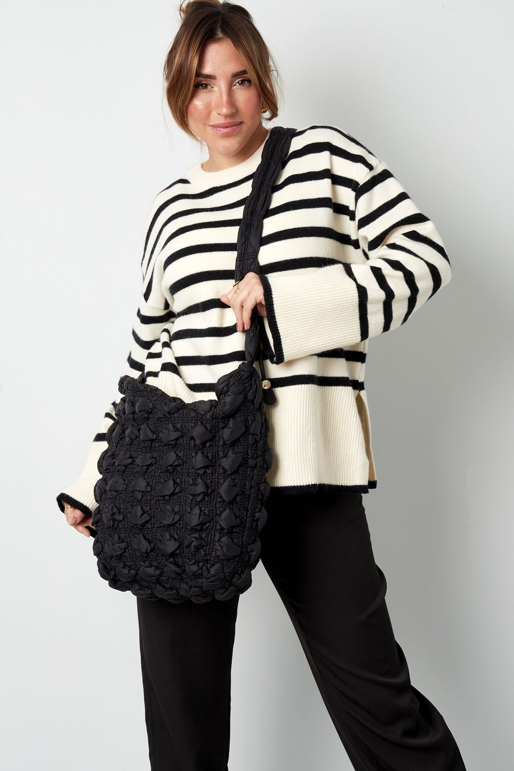 Borsa a tracolla grande Cloudy Essential - bianca Immagine3