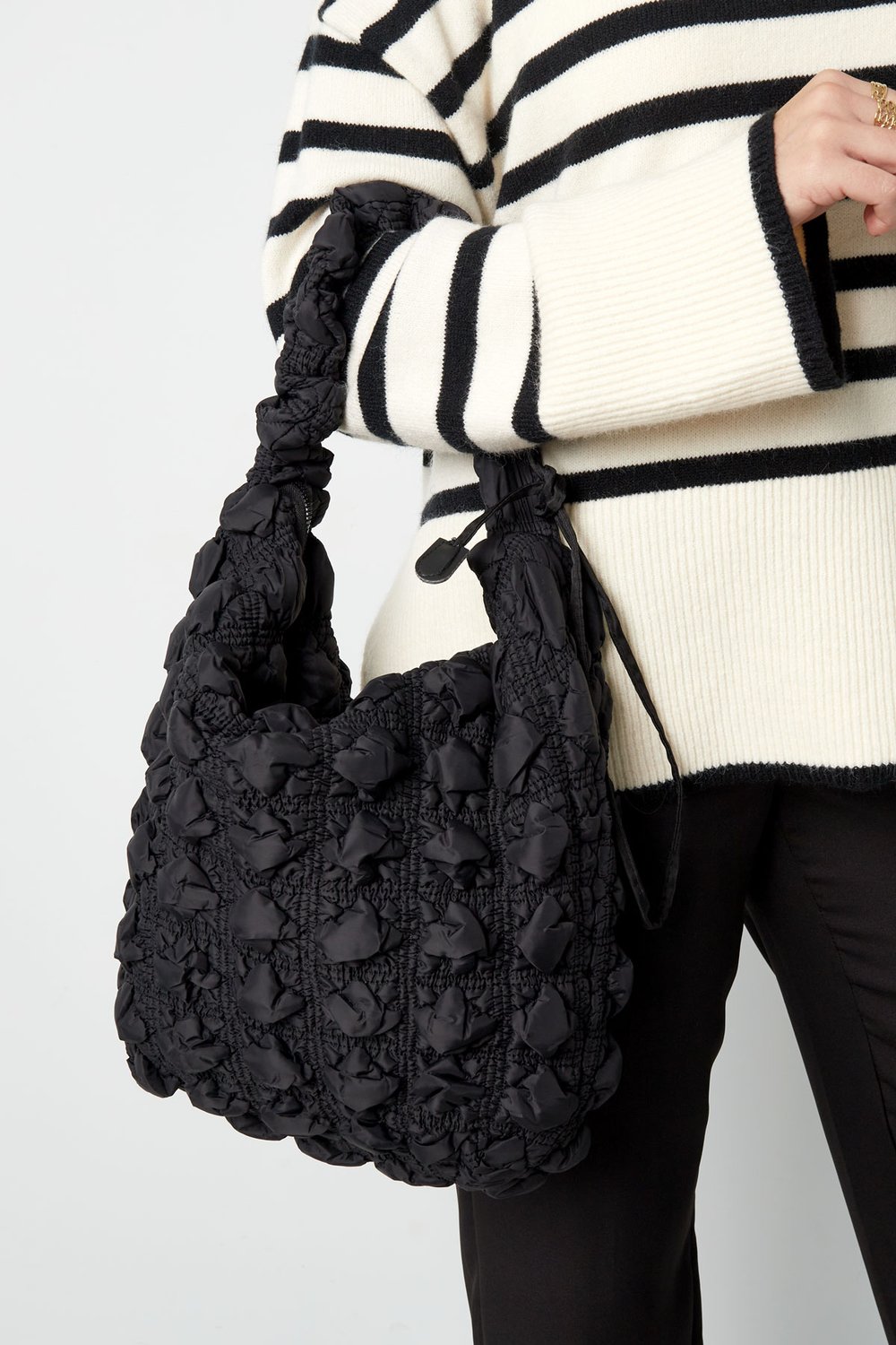 Borsa a tracolla grande Cloudy Essential - bianca Immagine4