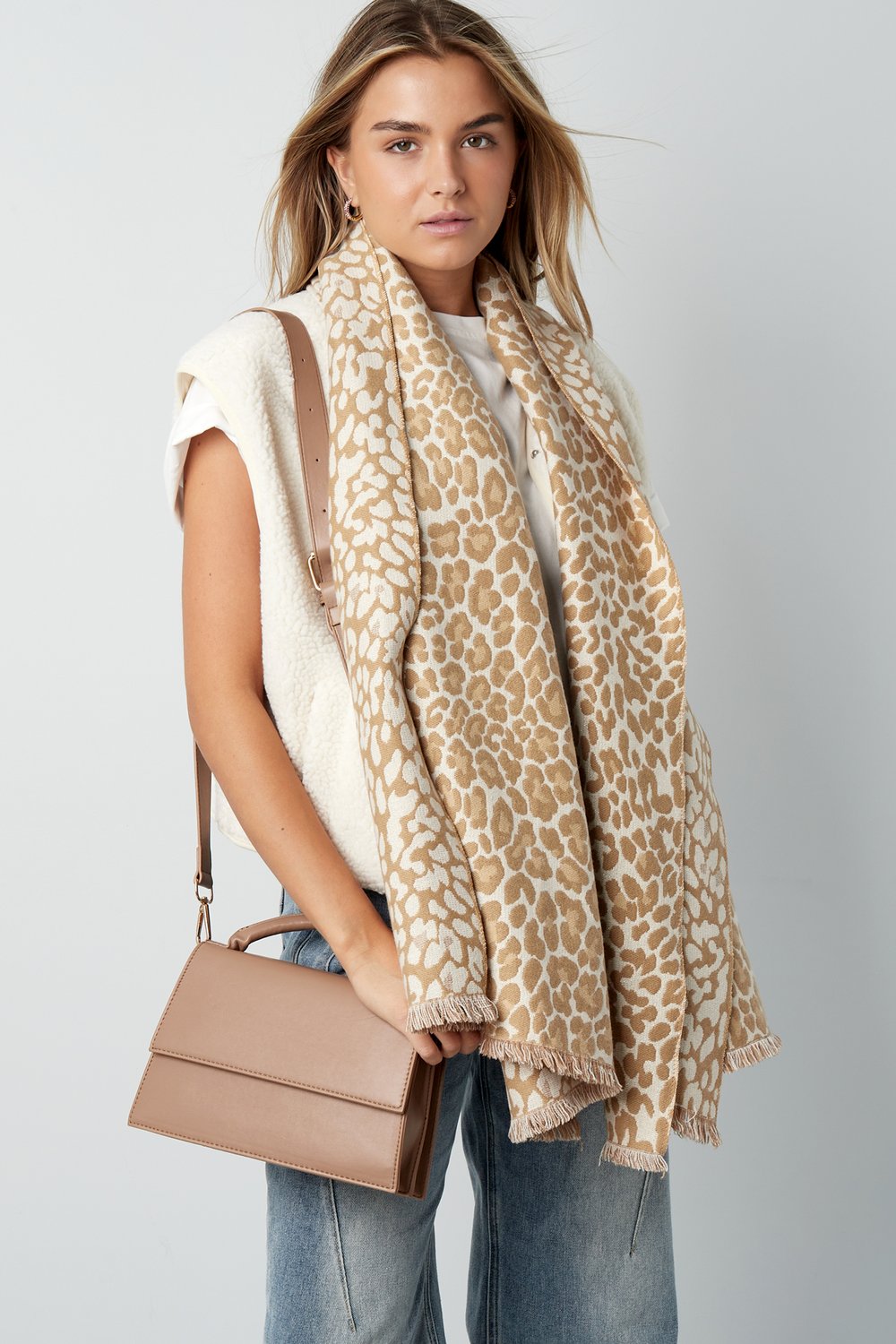 Winter scarf leo lover - orange pink Picture3