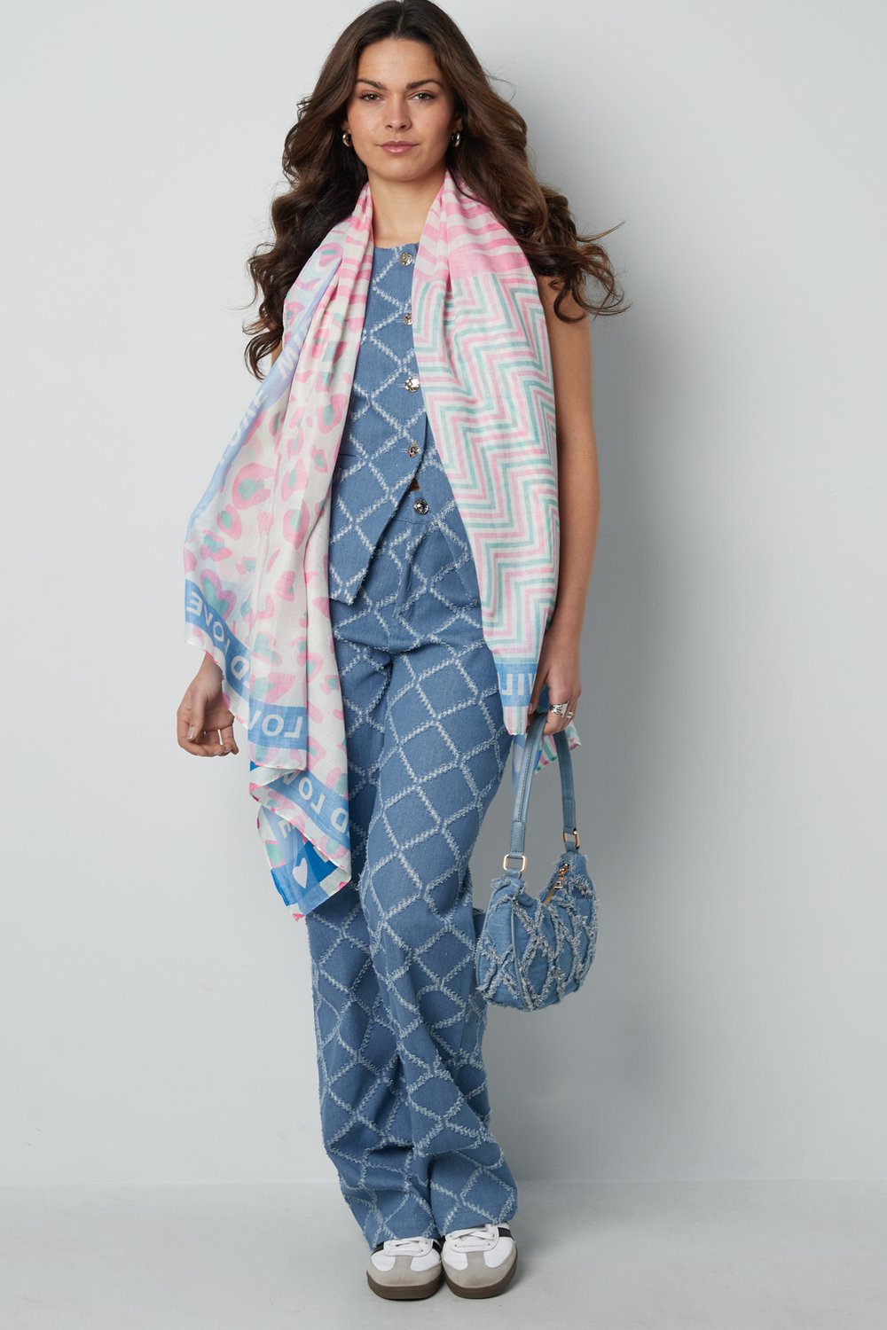 Colorful scarf wild love - Orange & pink Picture3