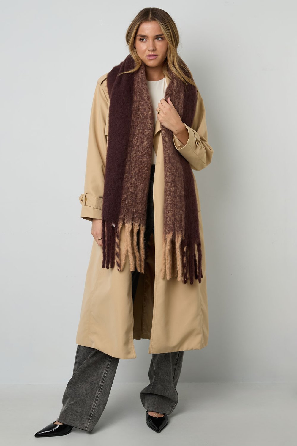 Winter scarves mixed color Casual Polyester Daily Picture4