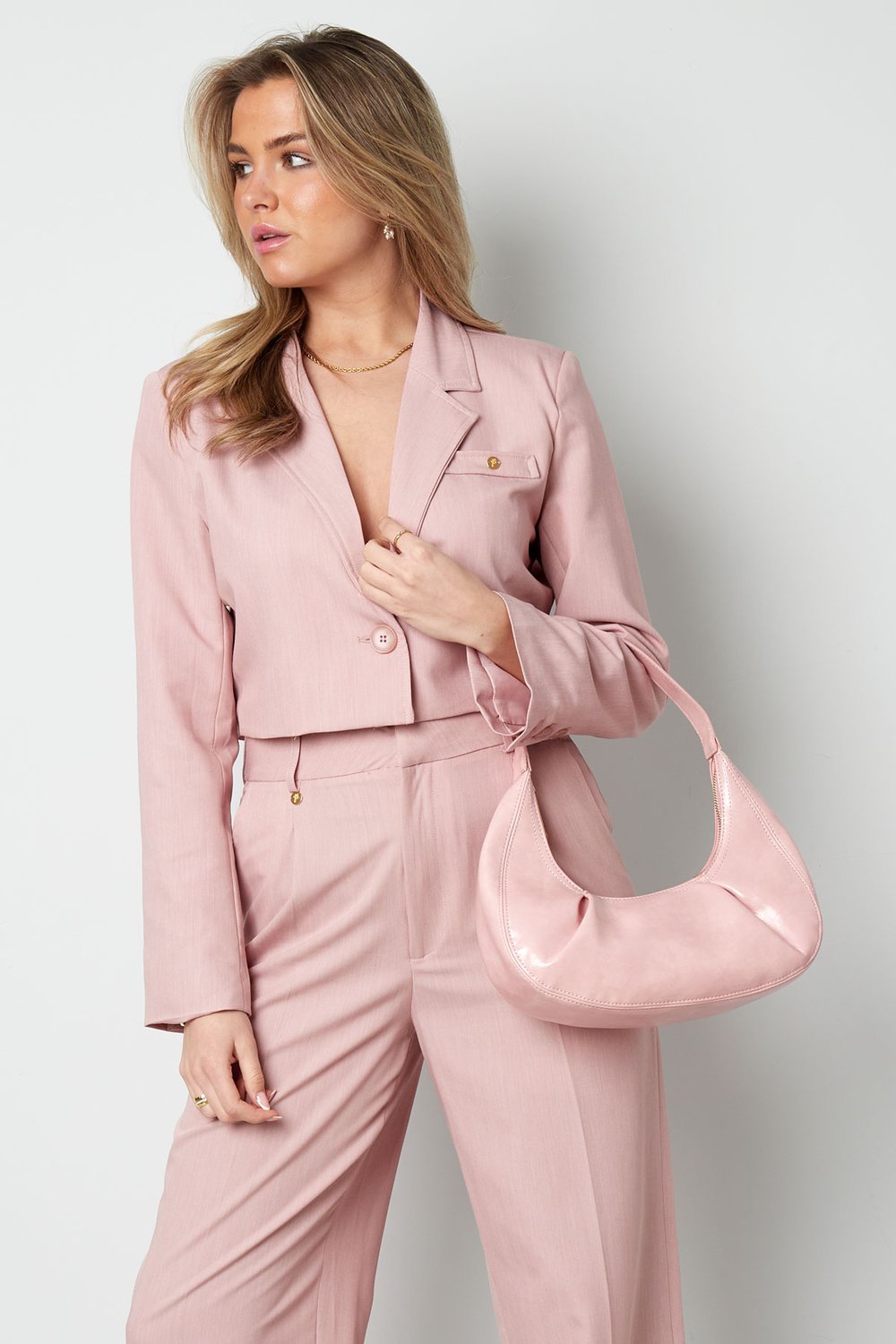 Borsa con pieghe - nera  h5Immagine6