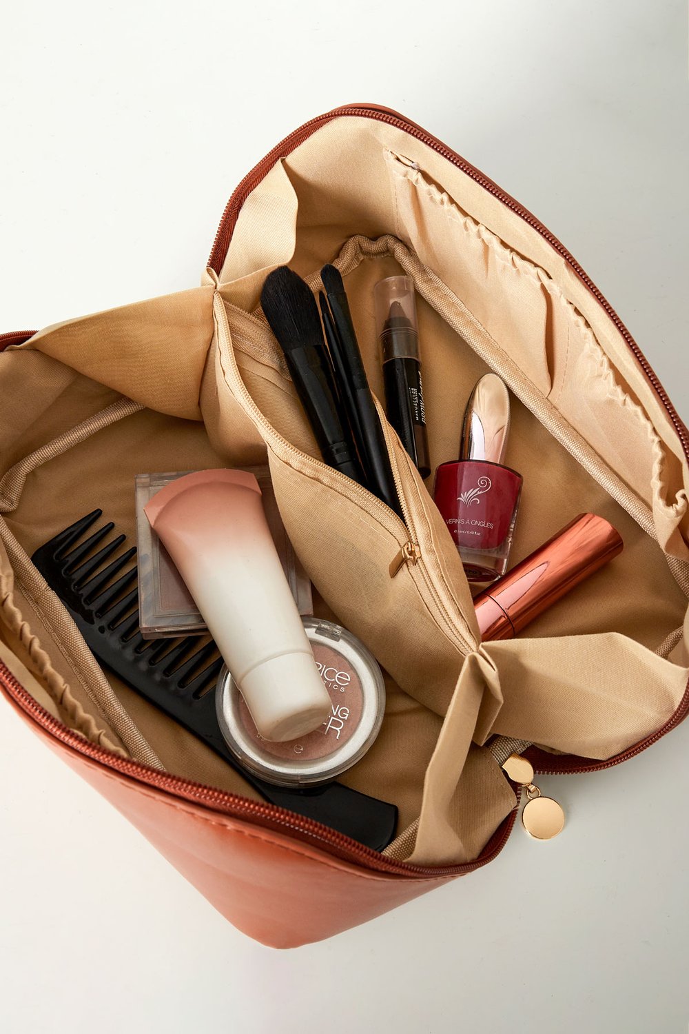 Basic make-up bag made of PU leather - large h5Picture2
