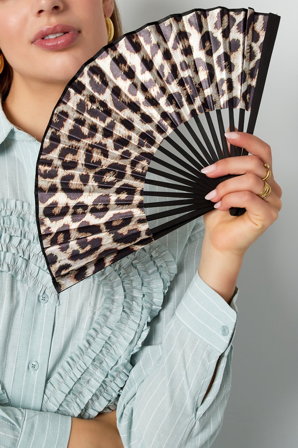 Leopard Print Folding Fan Picture2
