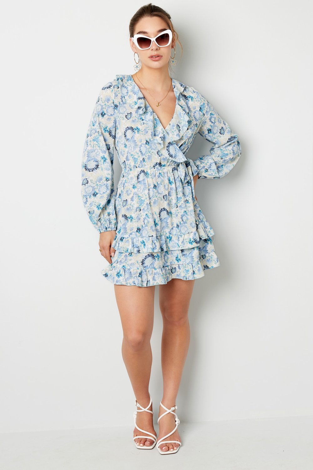 Flower-Power kleiden Blau S h5Bild4