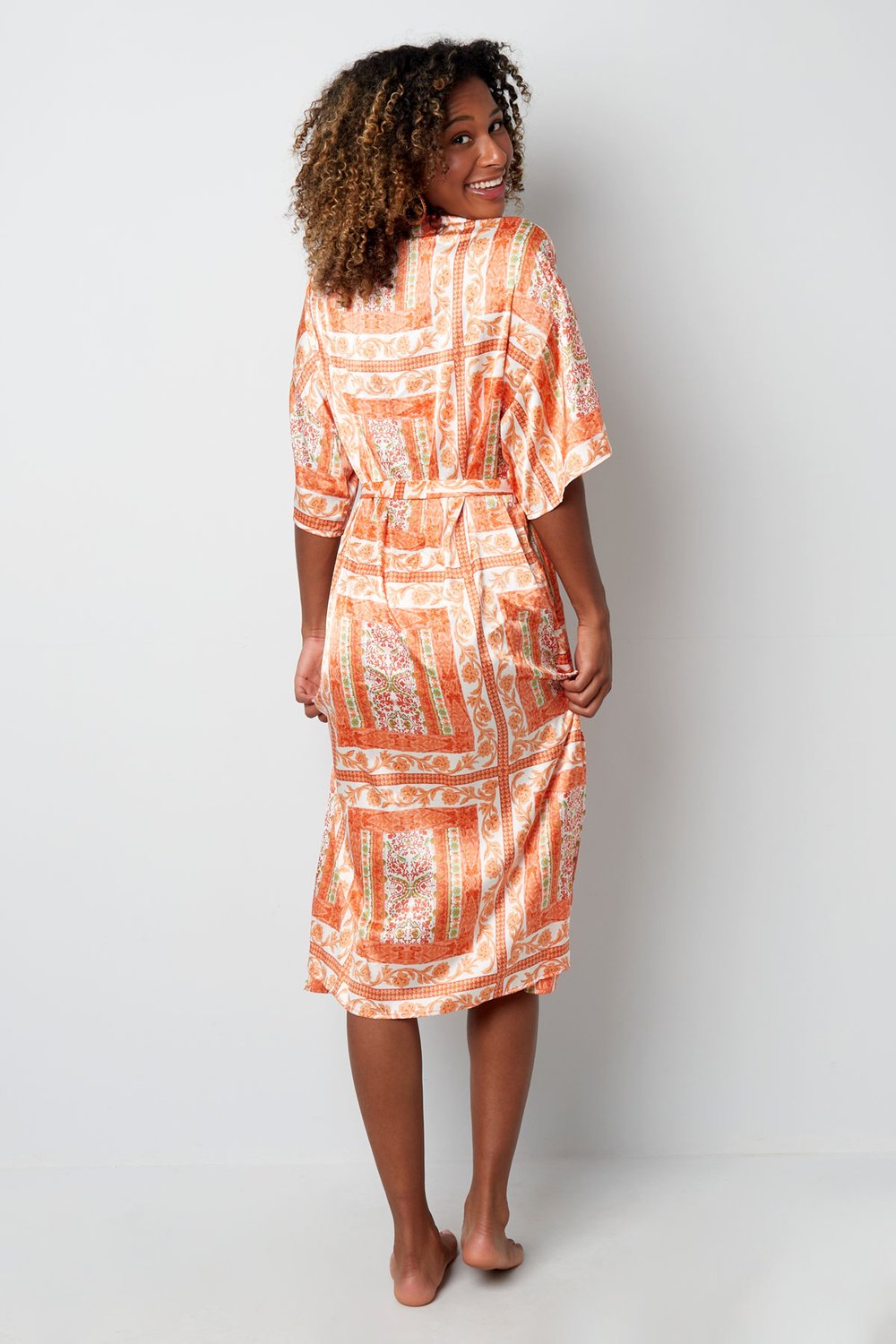 Stampa Kimono occupato - arancione h5Immagine7