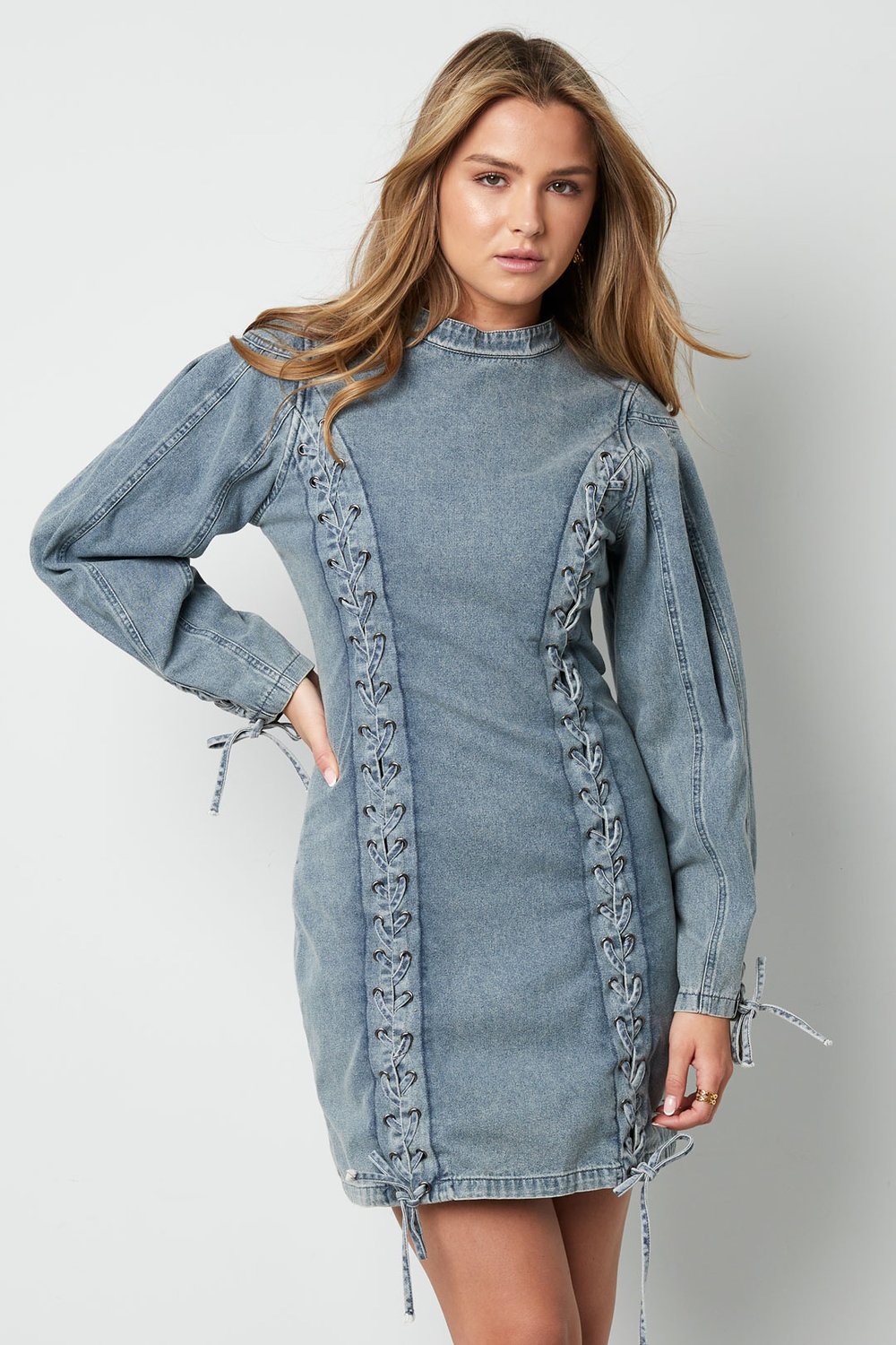 Denim laces dress h5Picture4