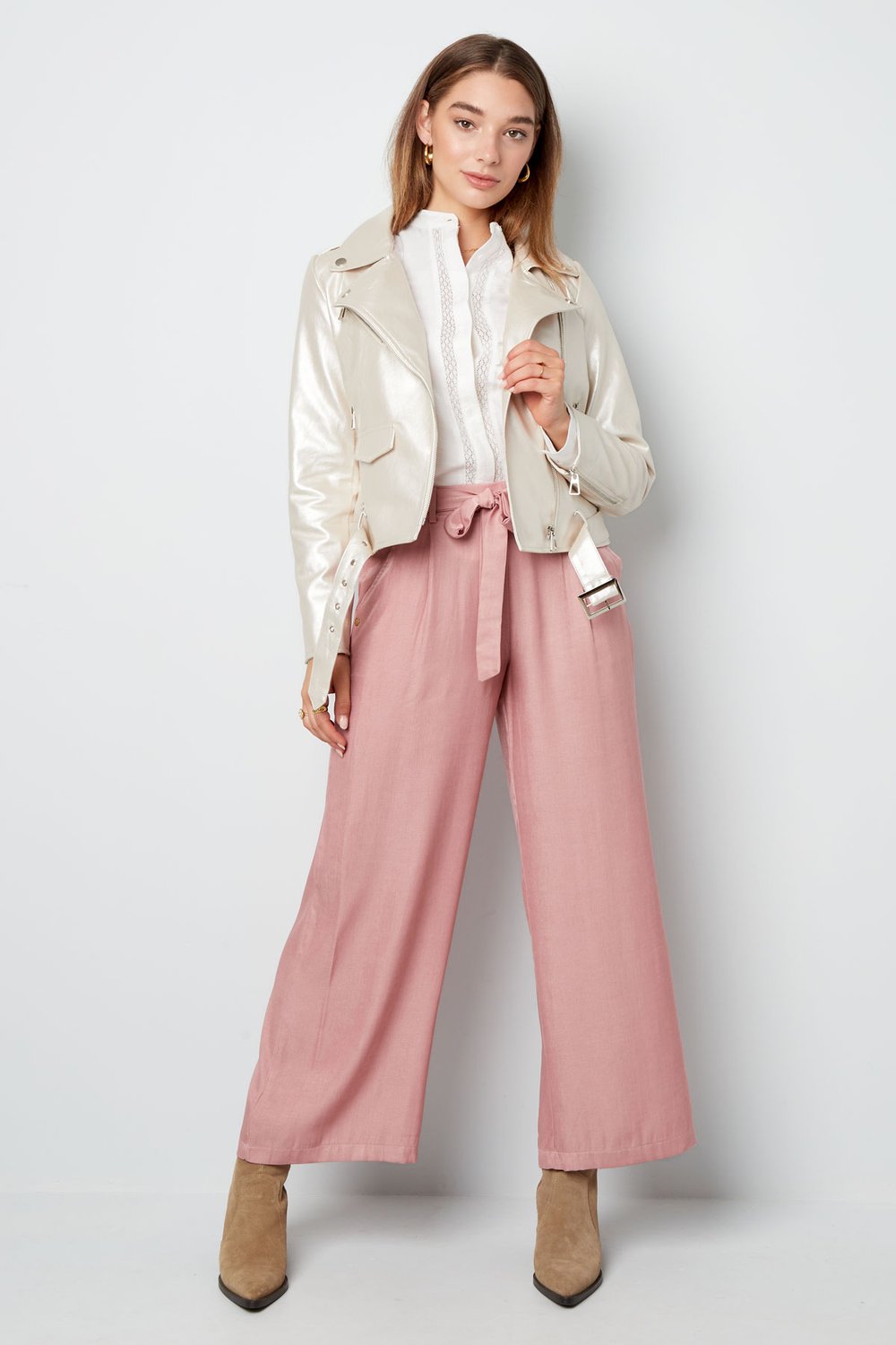 PU-Lederjacke – Silber Bild8