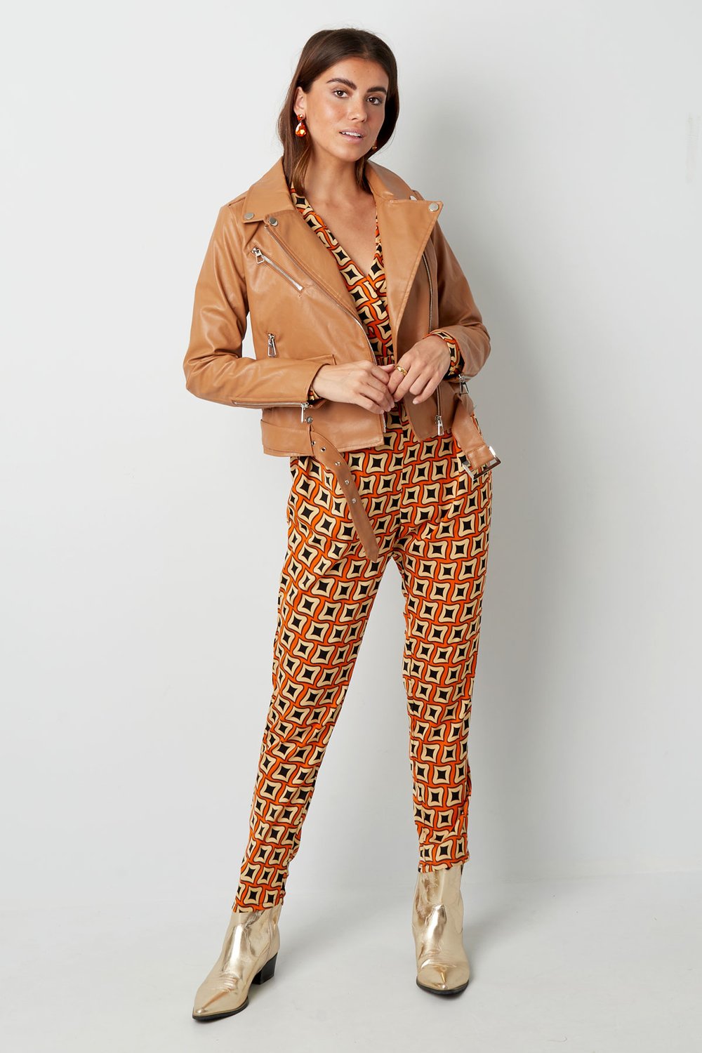 PU-Lederjacke – Silber Bild10