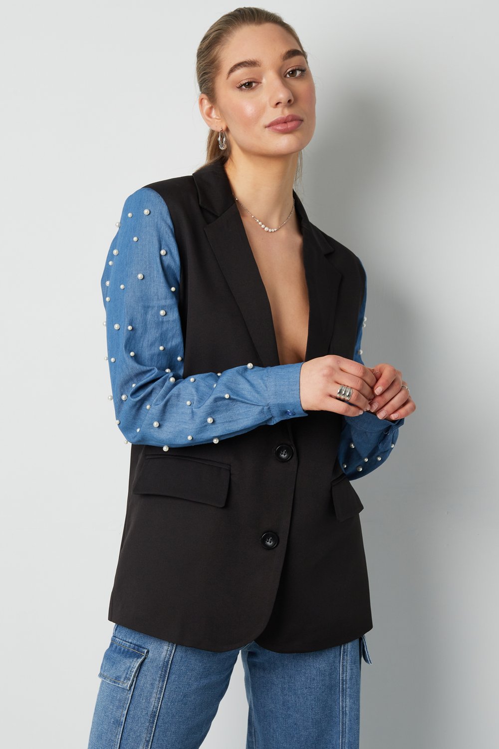 Blazer denim e abbagliamento Immagine2