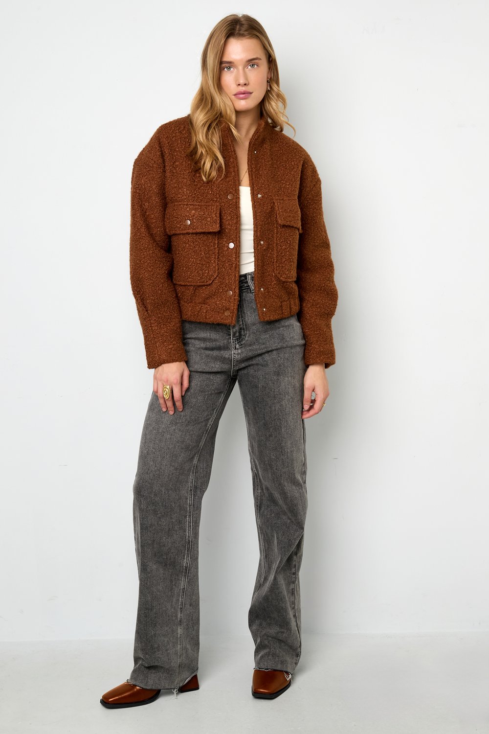 Boucle bomber jacket Picture6