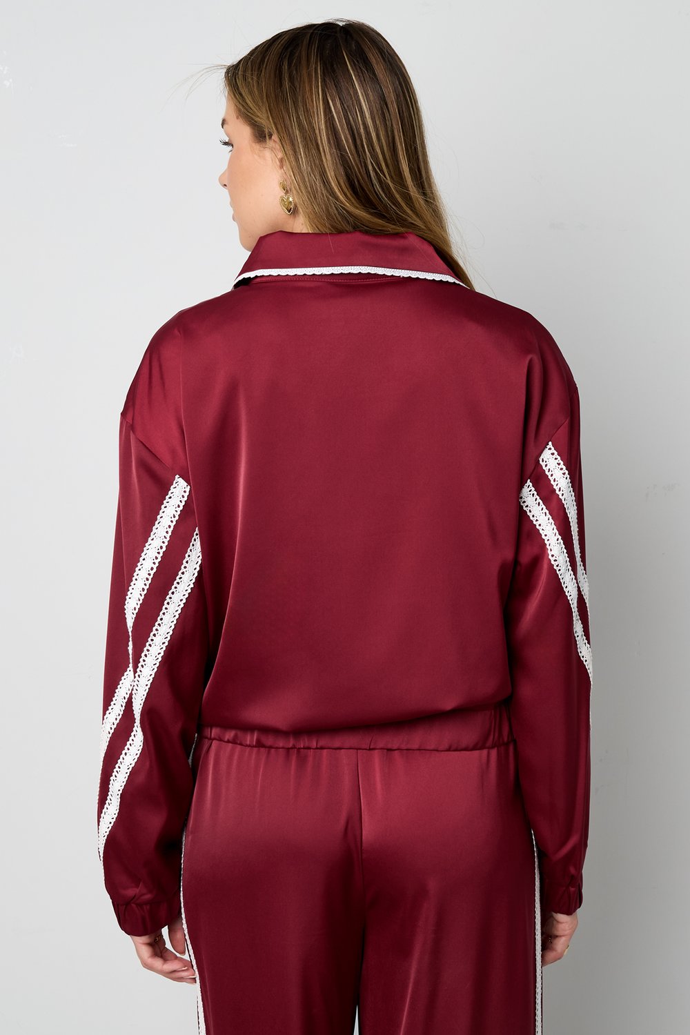 Satin Look Sporty Jacket Picture13