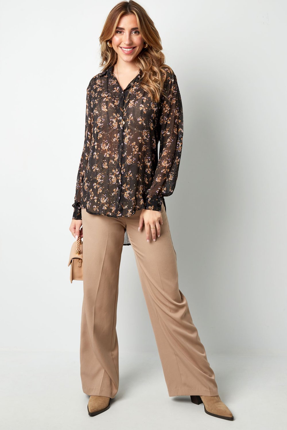 Blouse floral print green Picture7