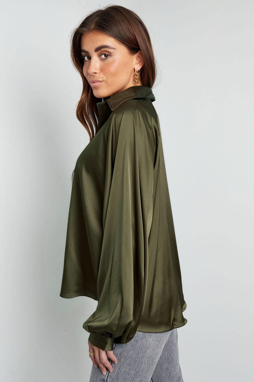 Bluse mit Puffärmeln, lila Bild12