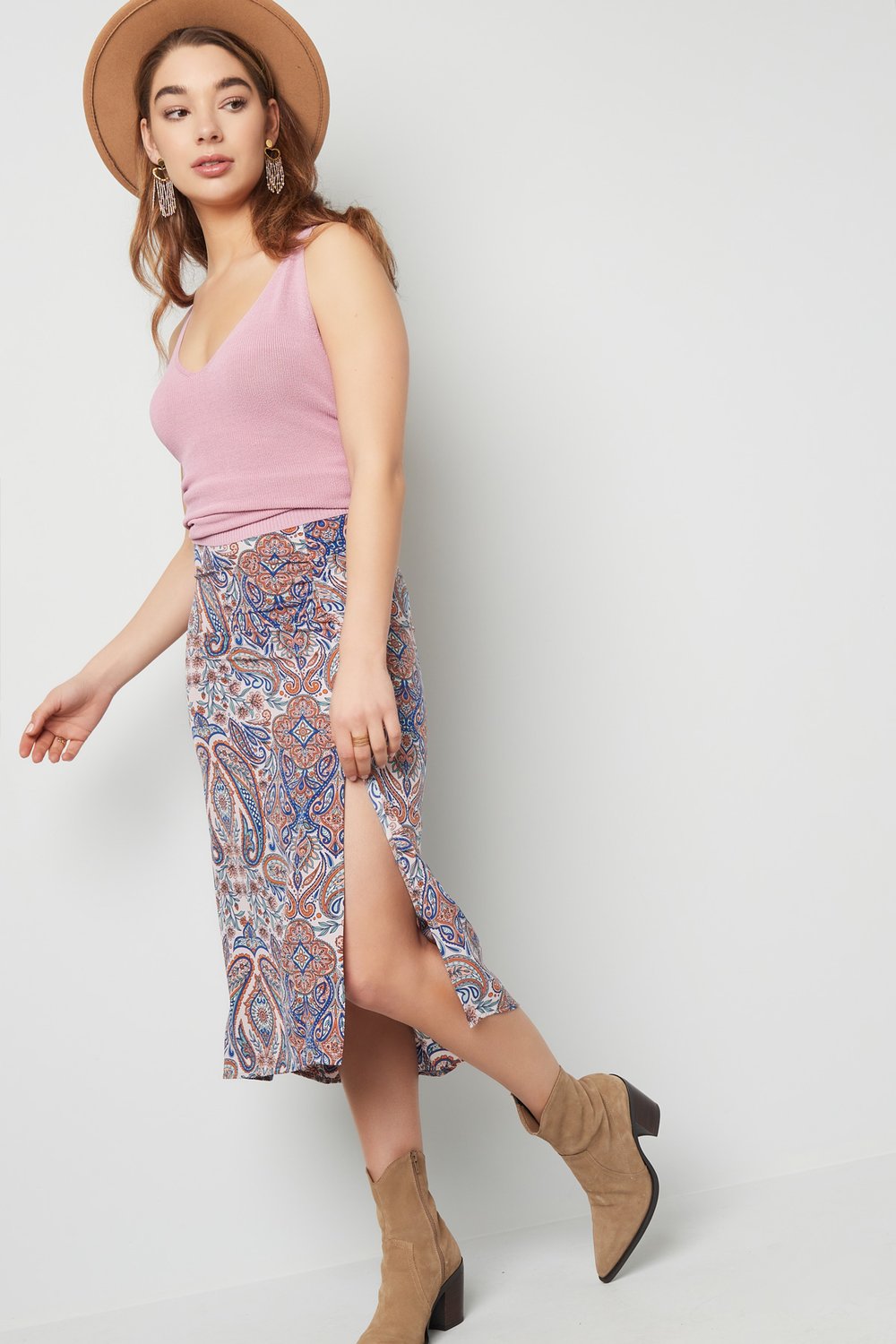 Maxi jupe rouge/bleu S h5Image7