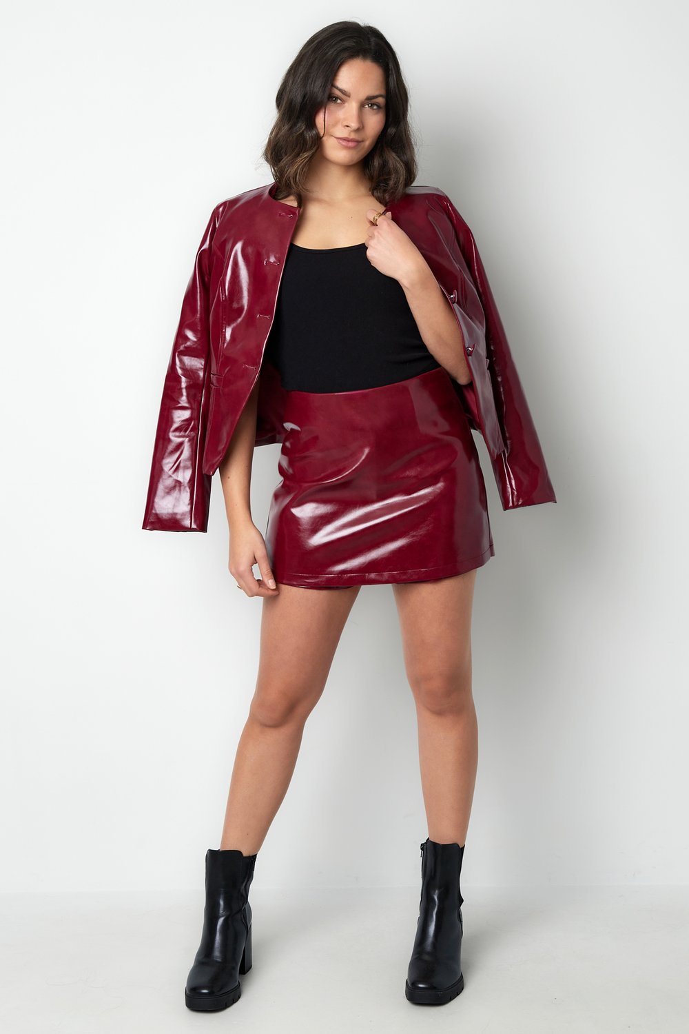 Trendy PU skort Picture3