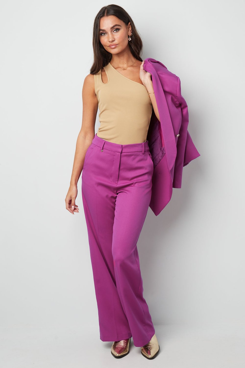 Top de un hombro - beige - S Imagen5