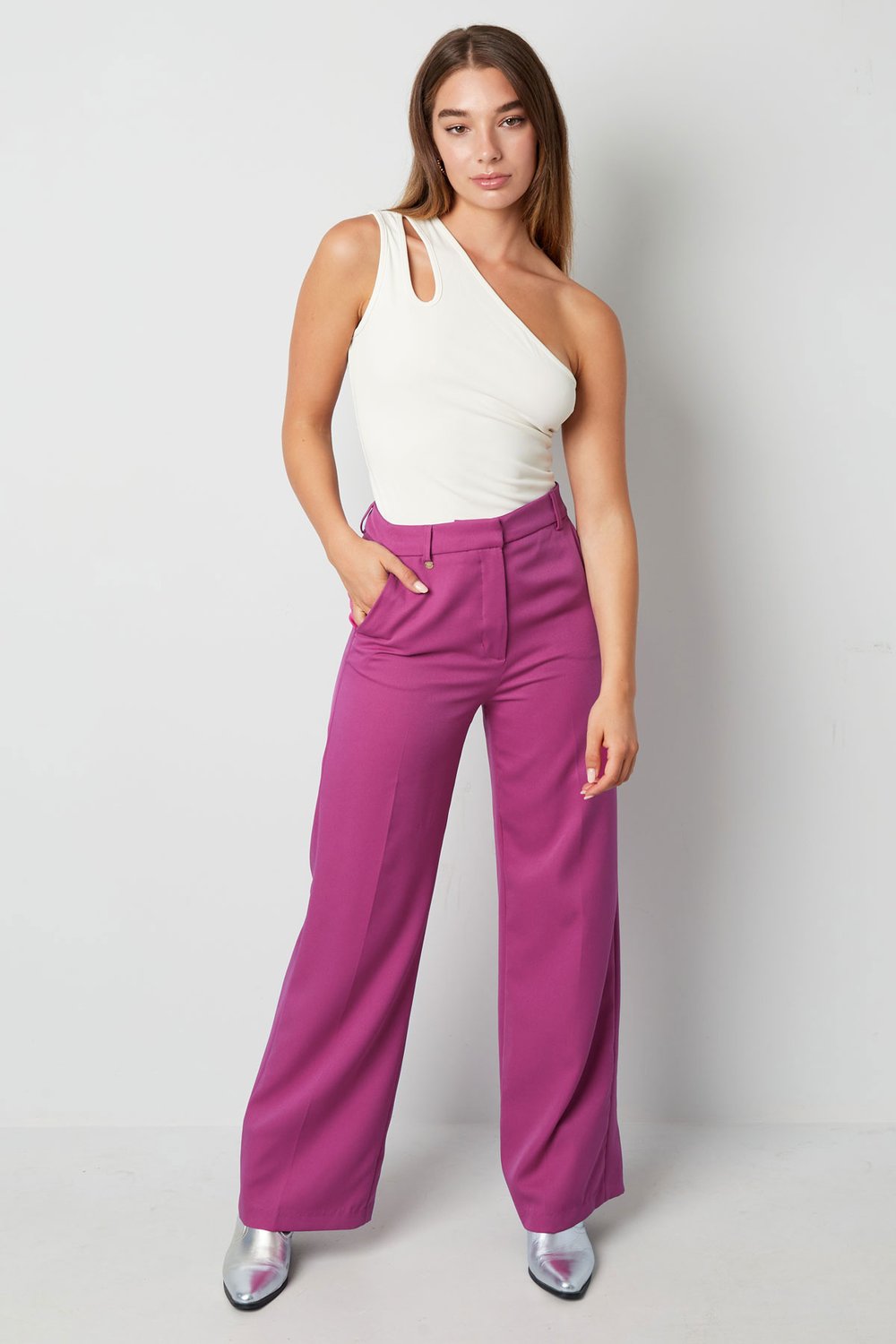 Top de un hombro - beige - S Imagen4