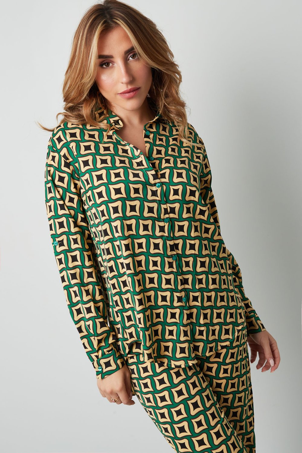 Blouse retro print h5Afbeelding7