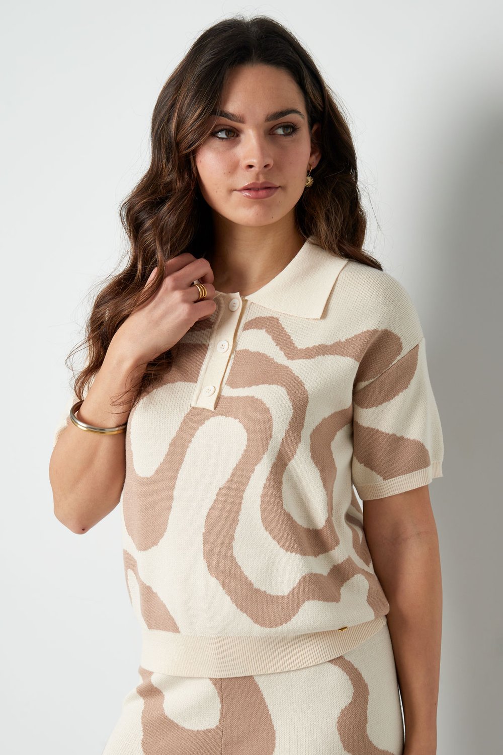 Top orgánico estampado rayas Imagen4