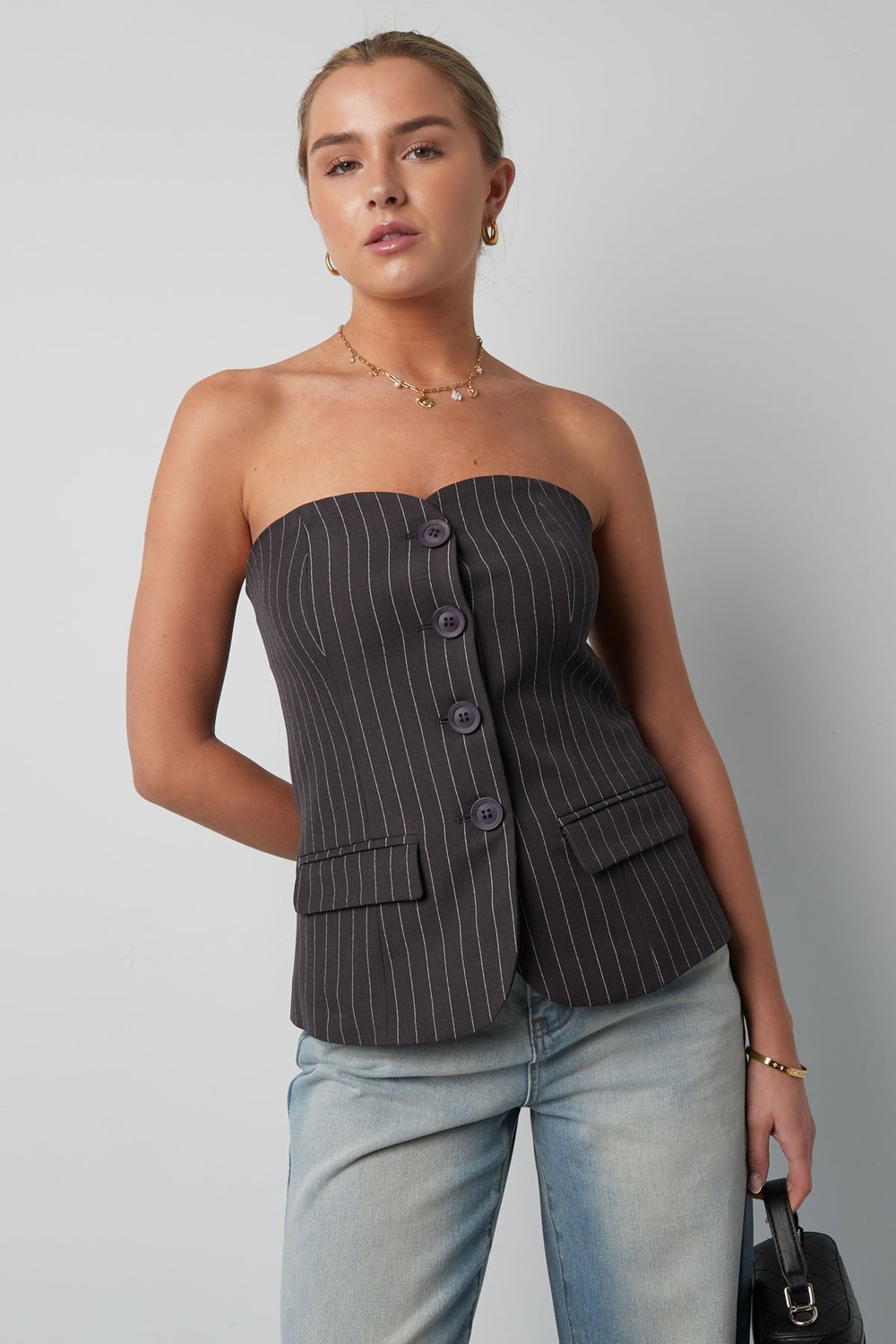 Pinstripe Corset Top h5Picture4