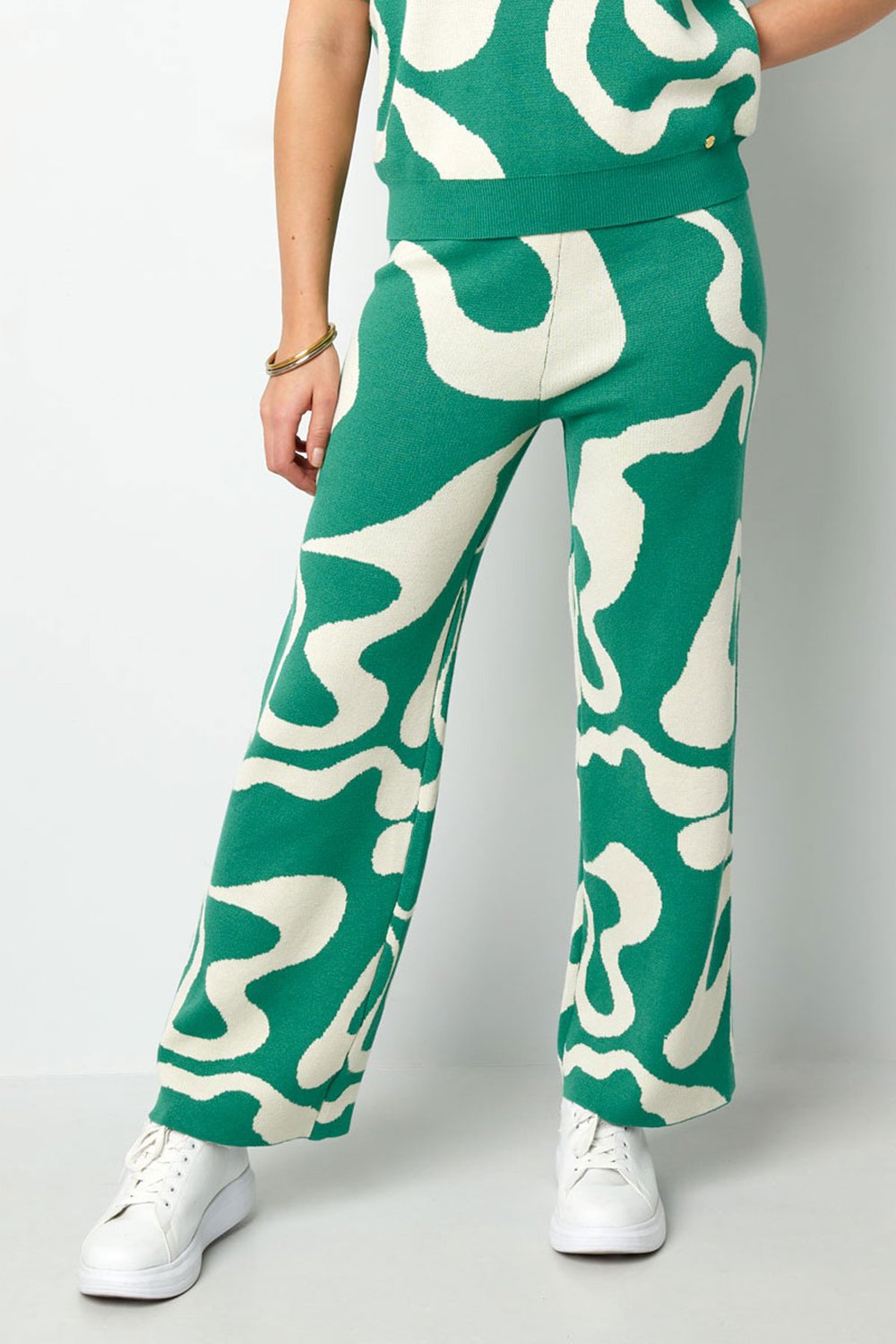 Pantalón orgánico estampado rayas h5Imagen6