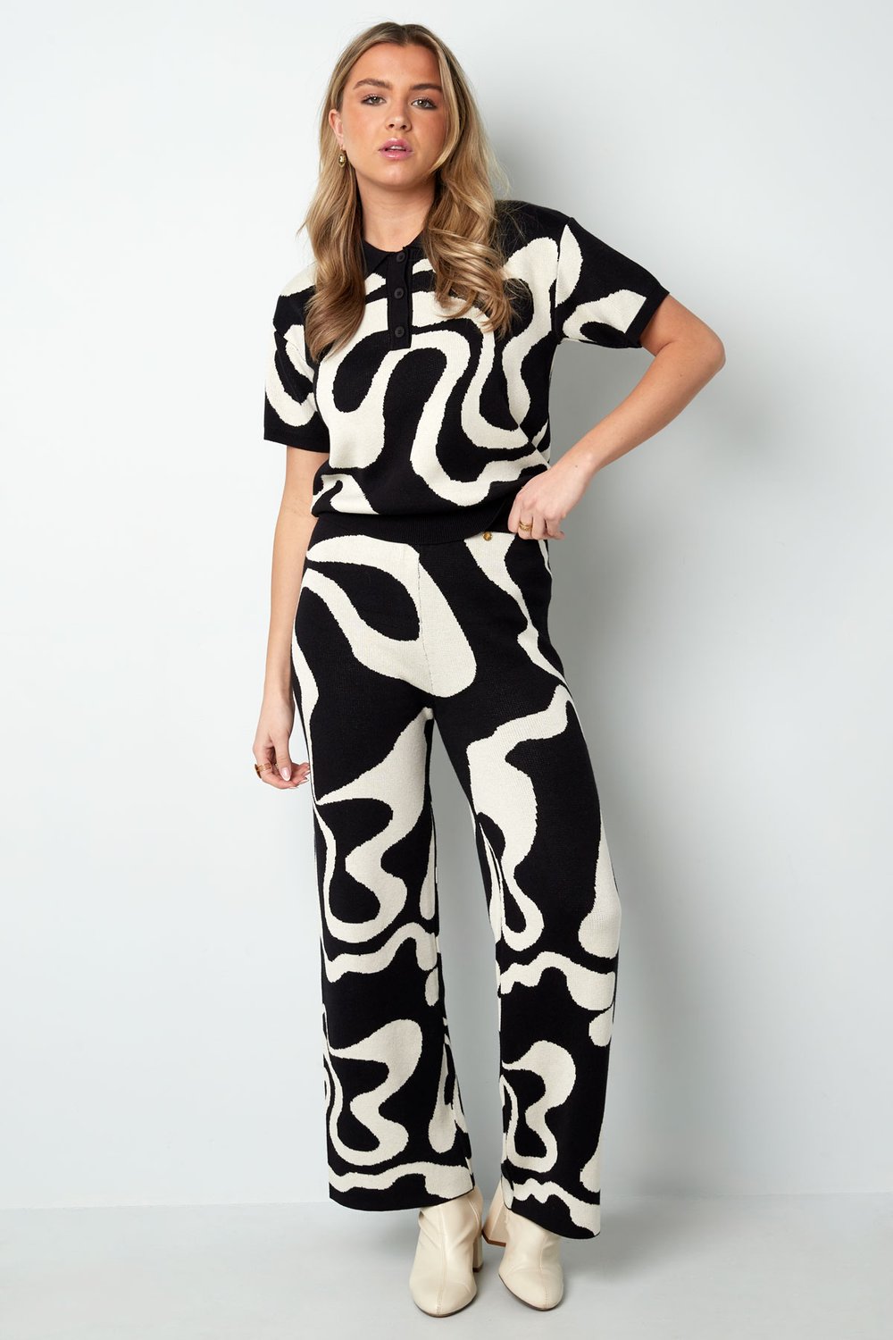 Pantalón orgánico estampado rayas h5Imagen7