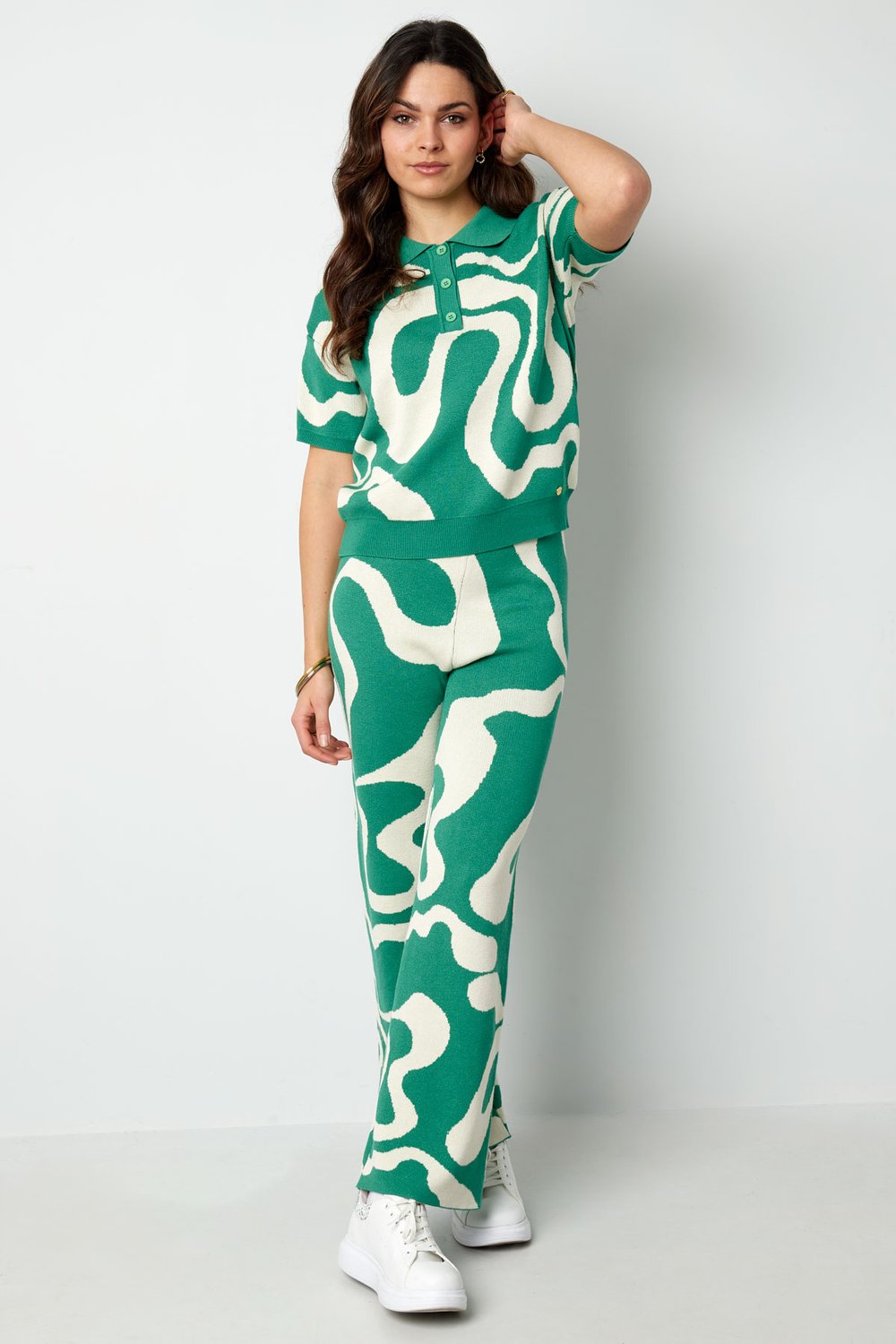 Pantalón orgánico estampado rayas h5Imagen9