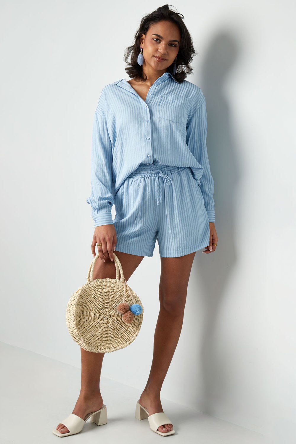 Pantaloncini a righe - bianchi h5Immagine4