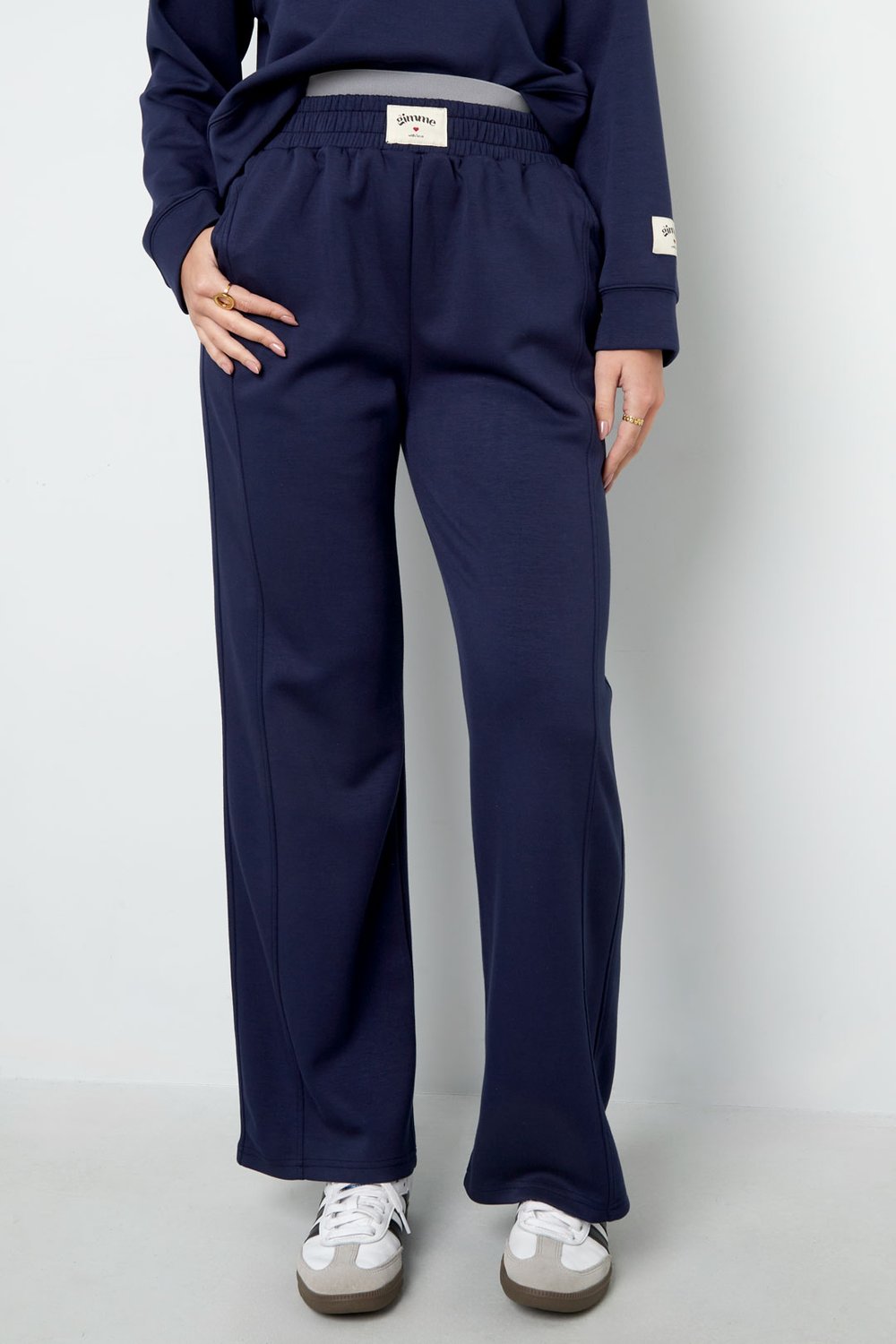 Polyester fiber (polyester) Straight pants Solid color Sporty All Fit  Clothes h5Picture9