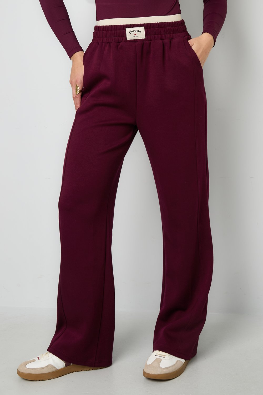 Polyester fiber (polyester) Straight pants Solid color Sporty All Fit  Clothes h5Picture10