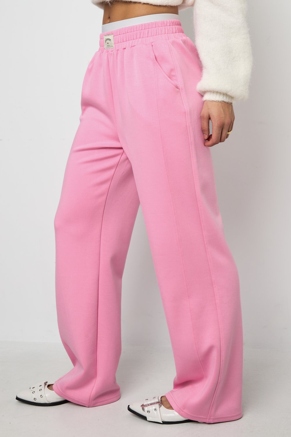 Polyester fiber (polyester) Straight pants Solid color Sporty All Fit  Clothes h5Picture11