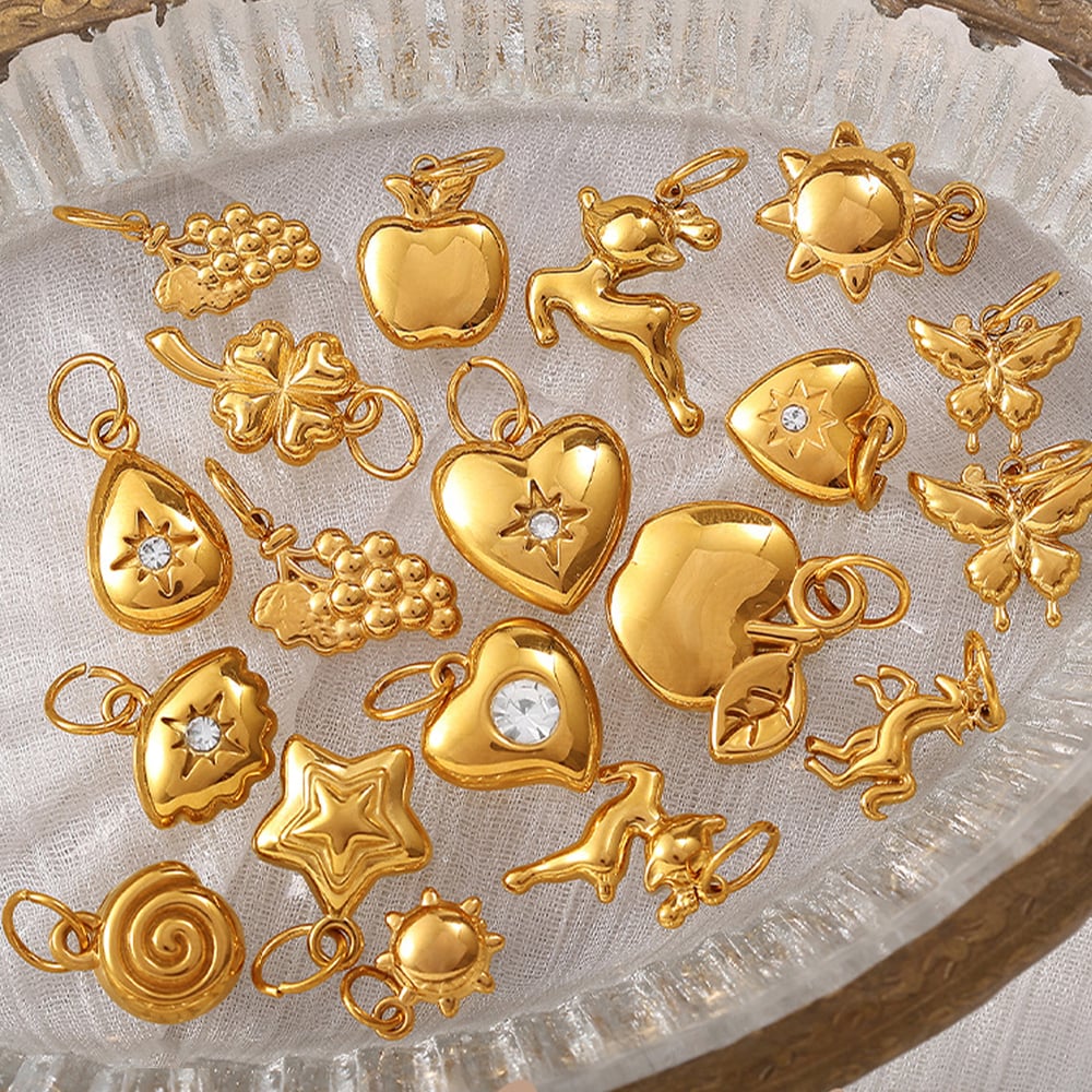 1 Piece Stainless Steel Gold Color DIY Pendant h5Picture2