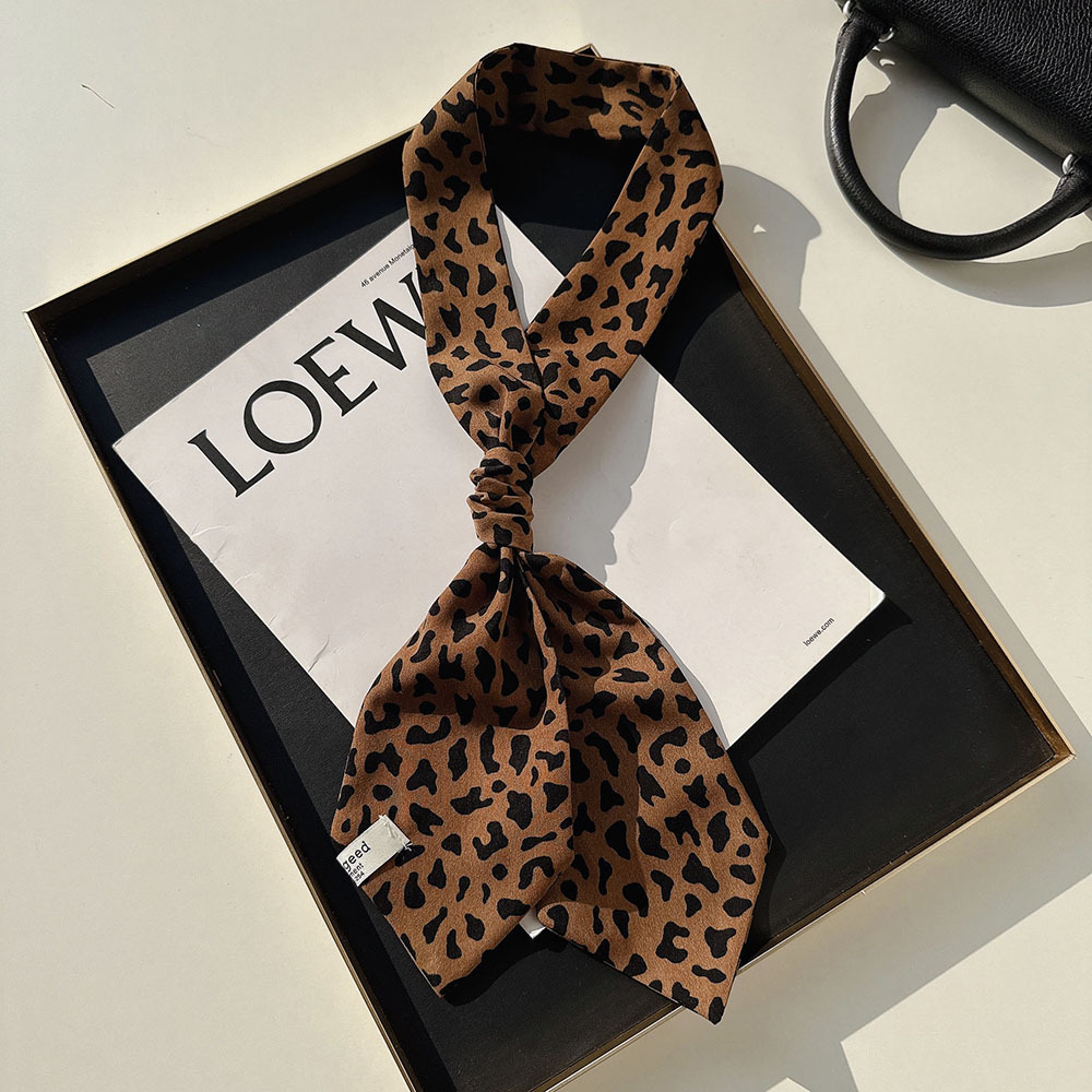 1 Piece Retro Leopard Print Chiffon Tie