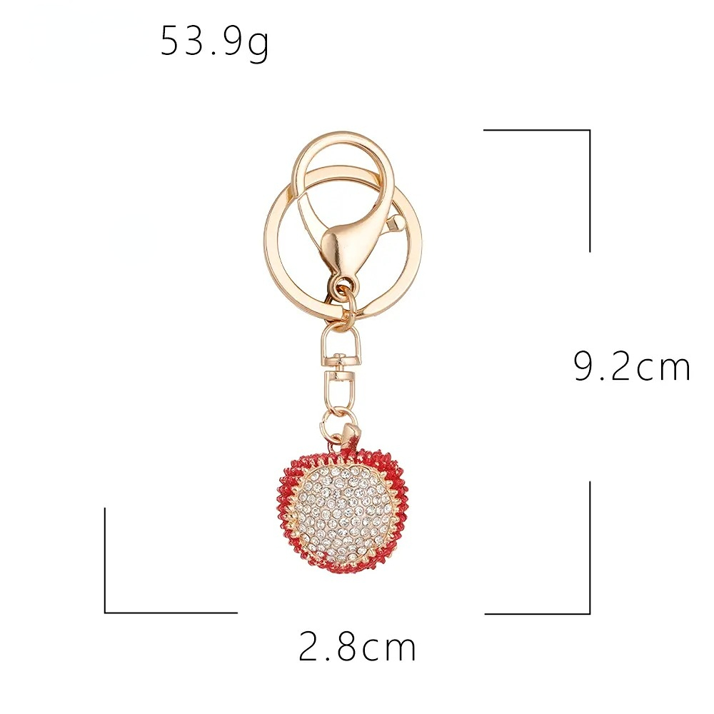 1 stuk Lychee legering sleutelhanger h5Afbeelding2