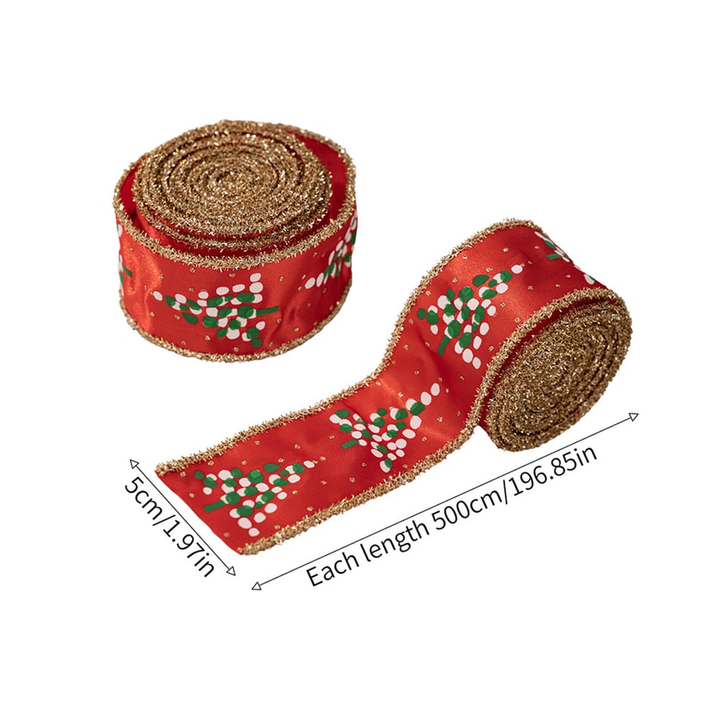 1 Roll Christmas Decorative Ribbon h5Picture4
