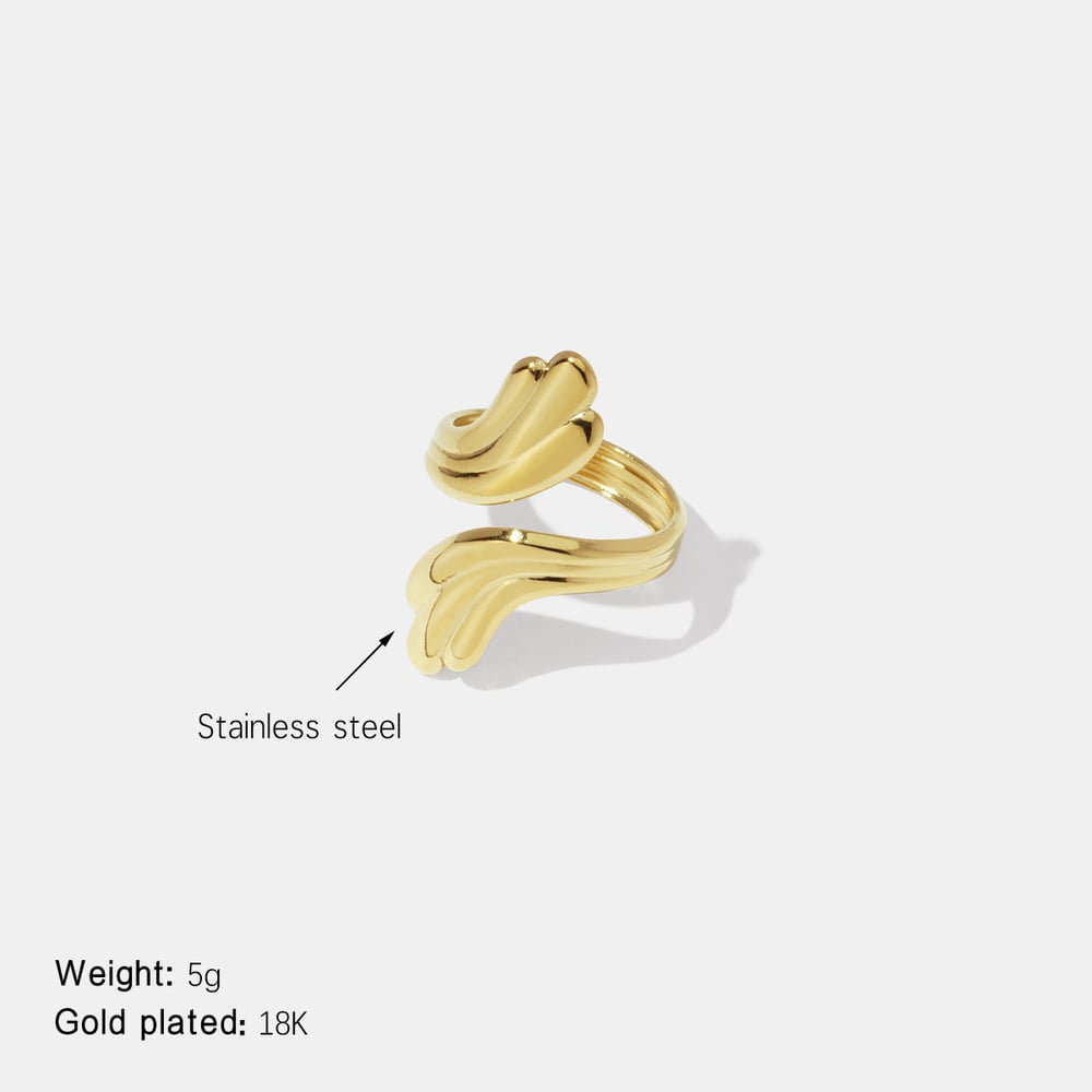 Irregular Shape Stainless Steel Minimalist Ring