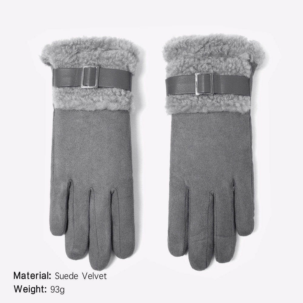 1 Paar elegante Winterhandschuhe aus dickem Wildleder h5Bild2