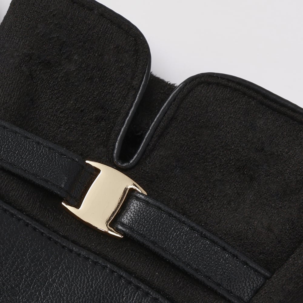 1 Pair Simple  Elegant Solid Color PU Women's Gloves h5Picture4