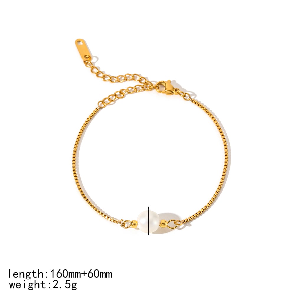 a simple  gold-plated stainless steel peach heart zircon bracelet for women's daily wear Picture6