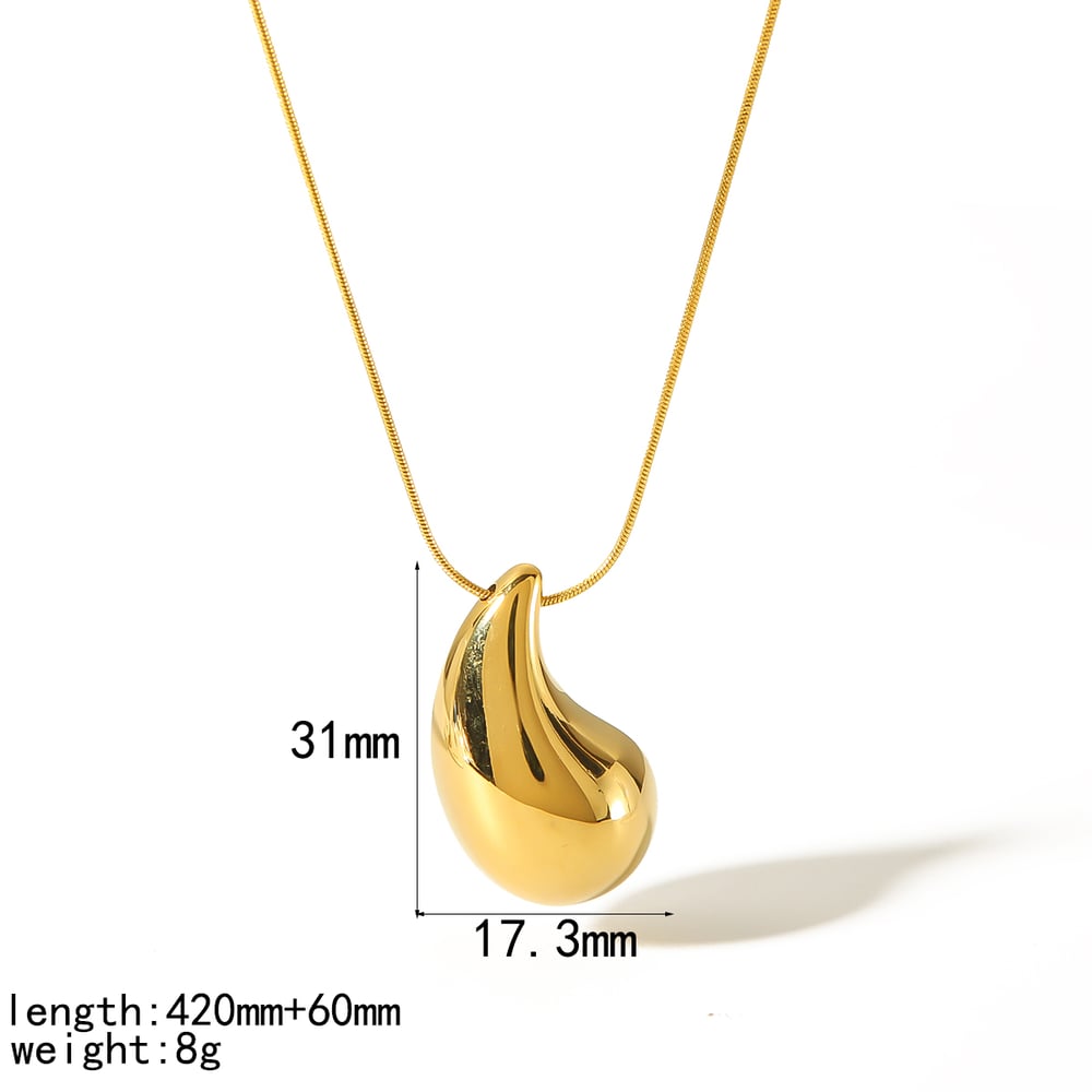 1 piece simple series classic geometric stainless steel  gold plated women pendant necklaces Picture4