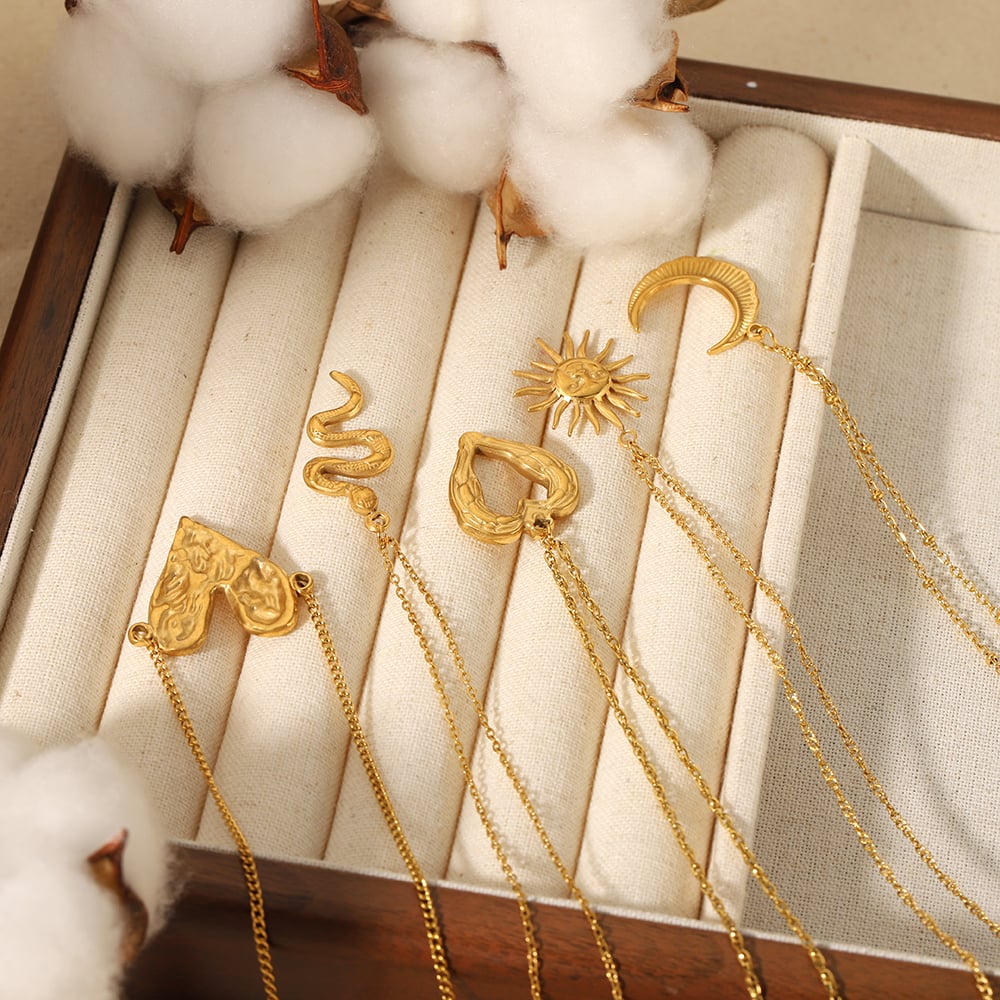 1 piece simple series classic geometric stainless steel  gold plated women pendant necklaces Picture4