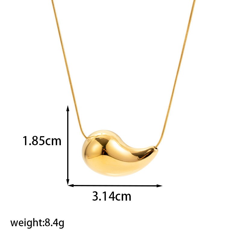 1 piece simple series classic geometric stainless steel  gold plated women pendant necklaces h5Picture5