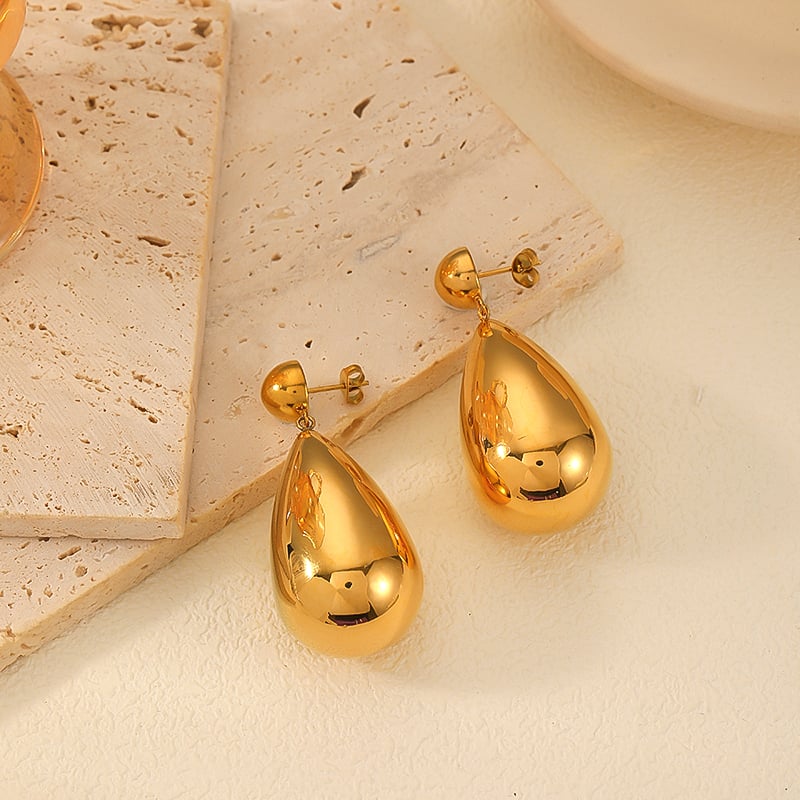 1 Pair Simple Series Classic Geometric Stainless Steel Women Stud Earrings h5Picture3