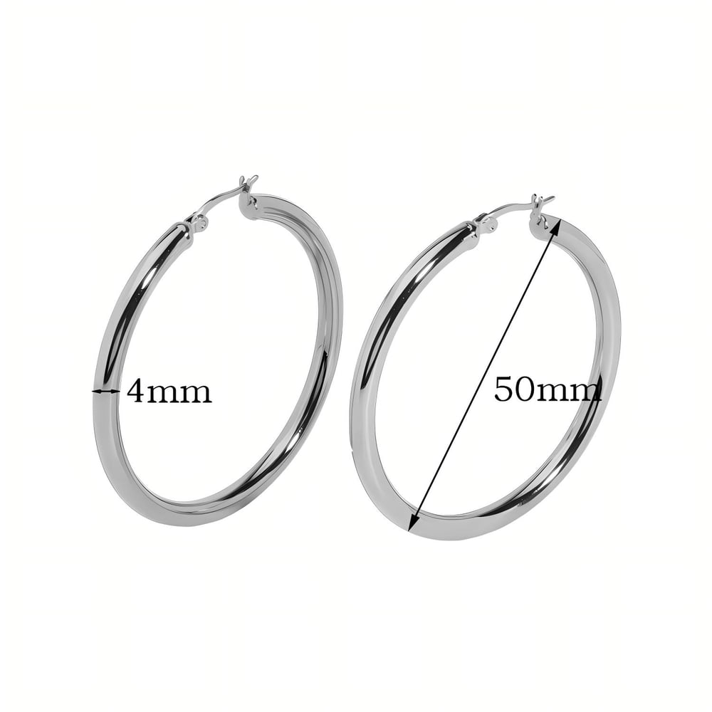 1 pair daily geometric stainless steel  gold plated women hoop earrings h5Picture5