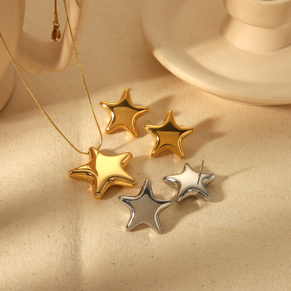 1 piece simple series classic geometric stainless steel  gold plated women pendant necklaces Picture3