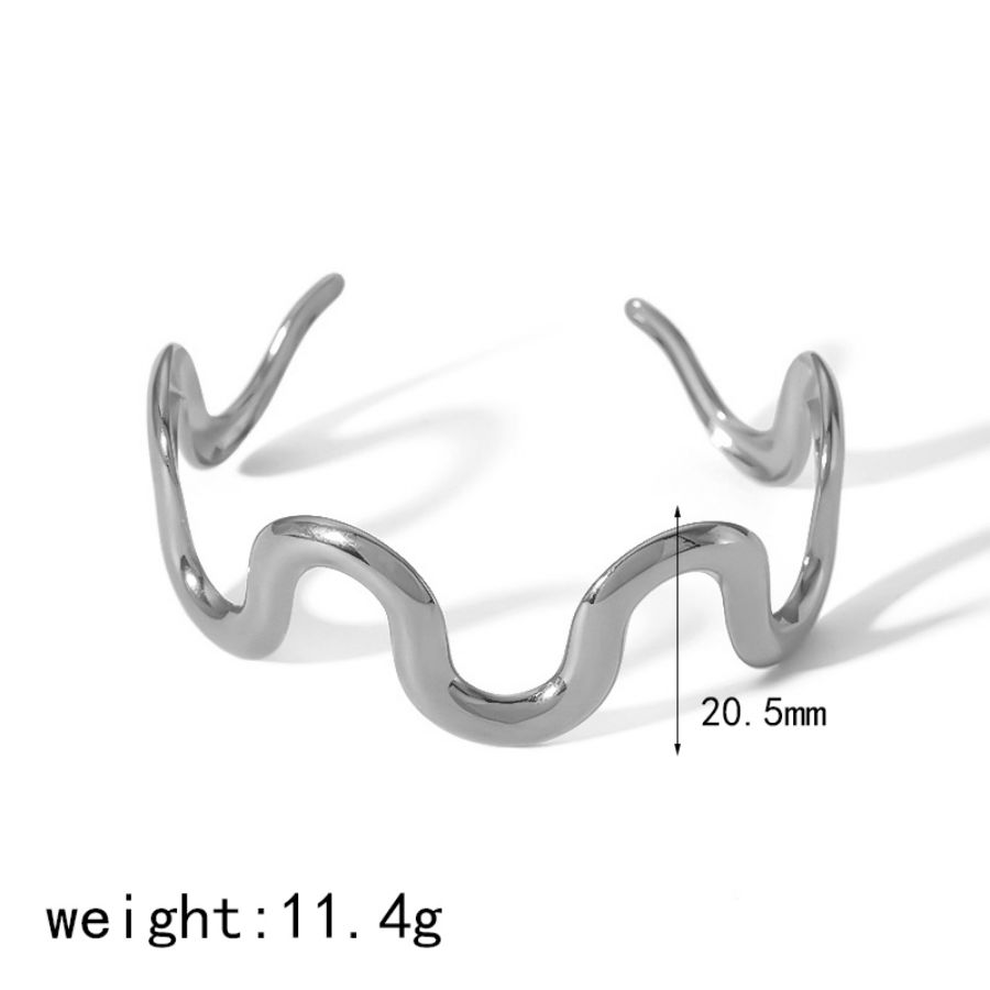 1 piece internet  style geometric  gold plated bangles Picture6