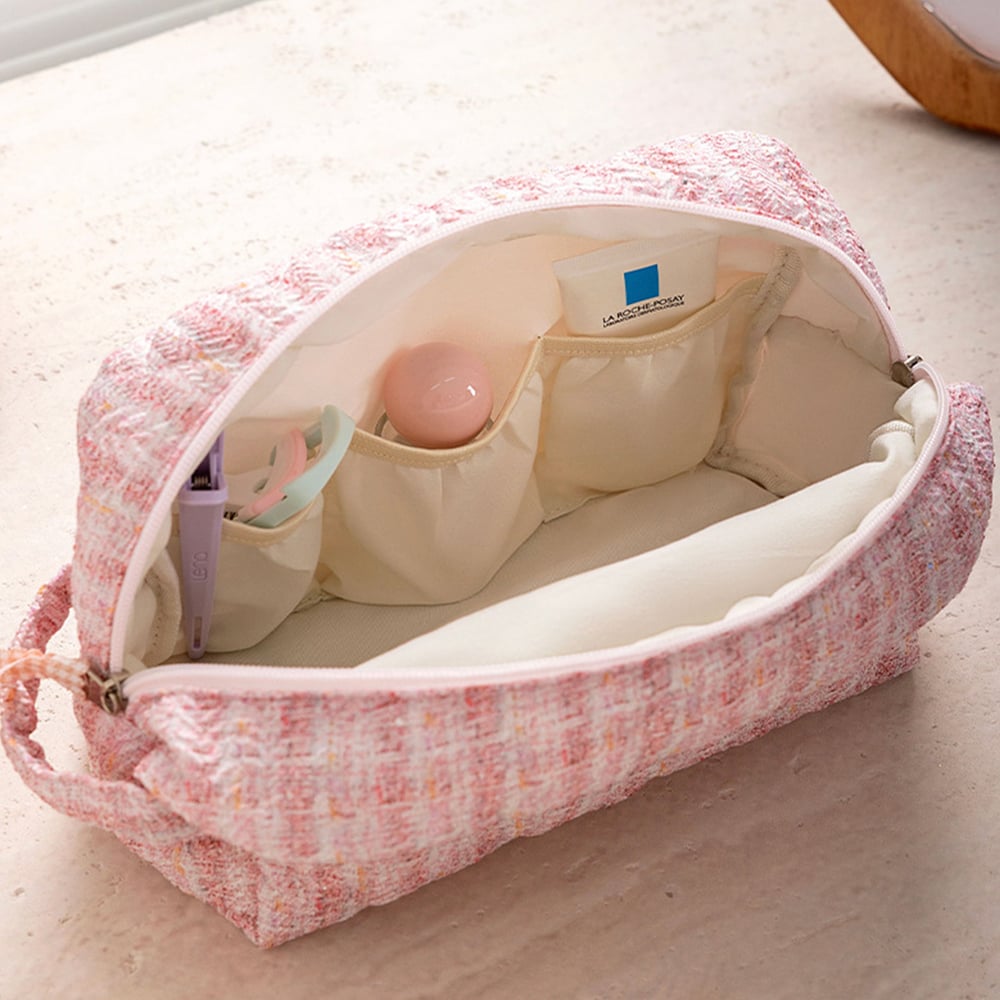 1 Piece Simple Sweet Style Patchwork Polyester Women Makeup Bag Picture6
