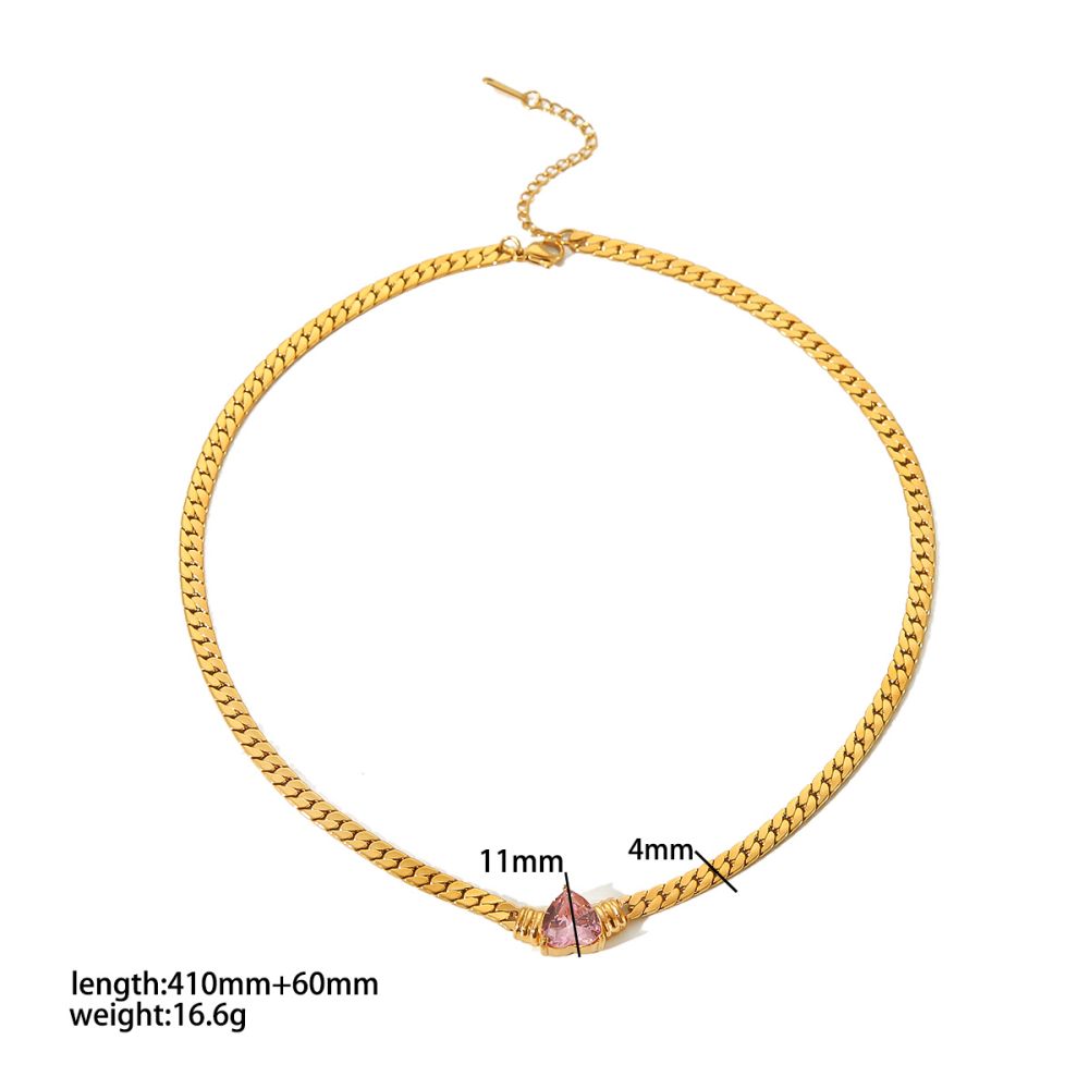 1 piece simple series daily geometric  gold plated zircon chain bracelets Picture9