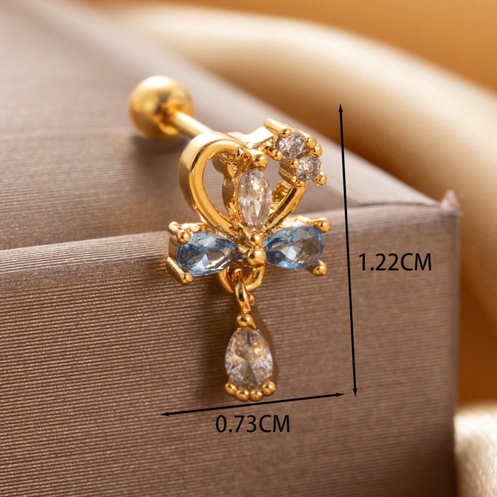 1 Piece Simple Series Classic Heart Titanium Steel No Plating Material Zircon Women Stud Earrings Picture4
